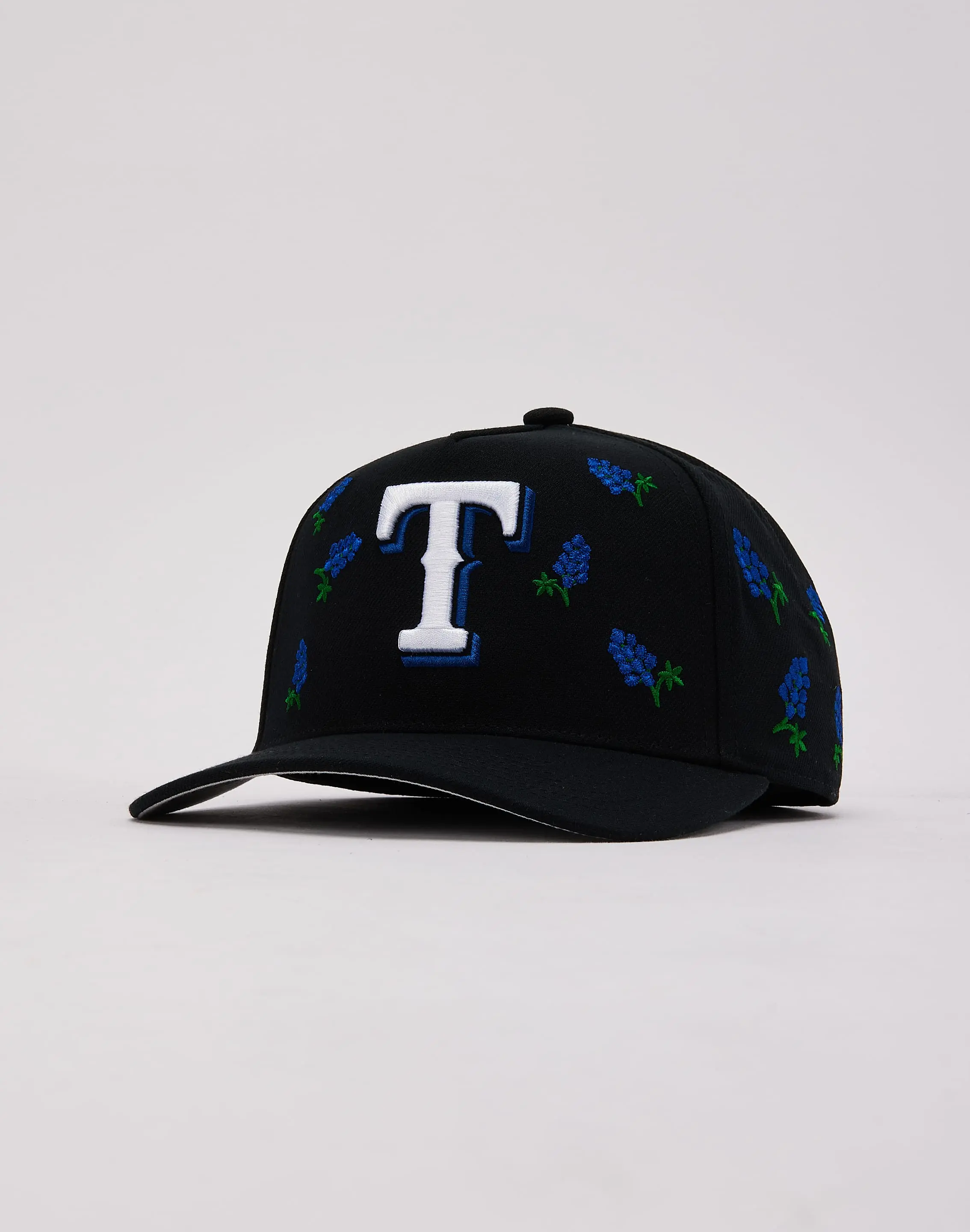 Mens Mitchell & Ness MLB Texas Rangers Flowers Pro Pinch Snapback Hat