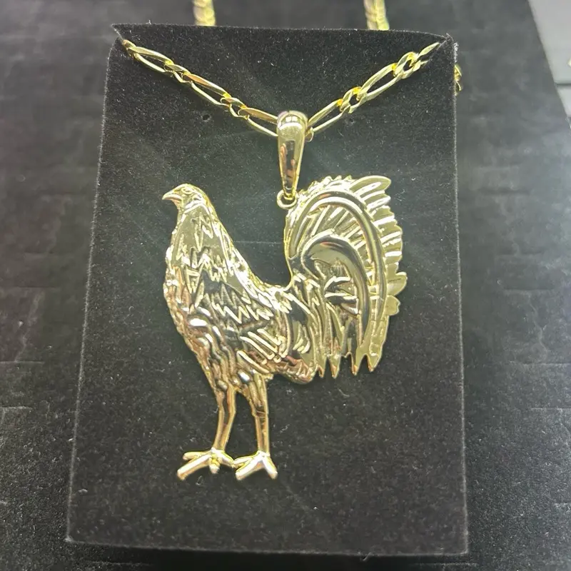 Silver Gold Plated Rooster pendant