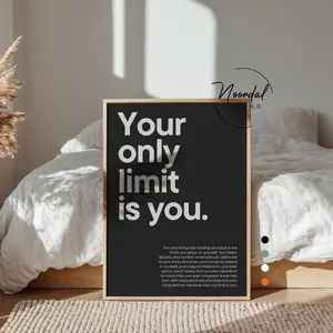 Motivational poster Your only limit is you | different colors | inspirational gym fitness