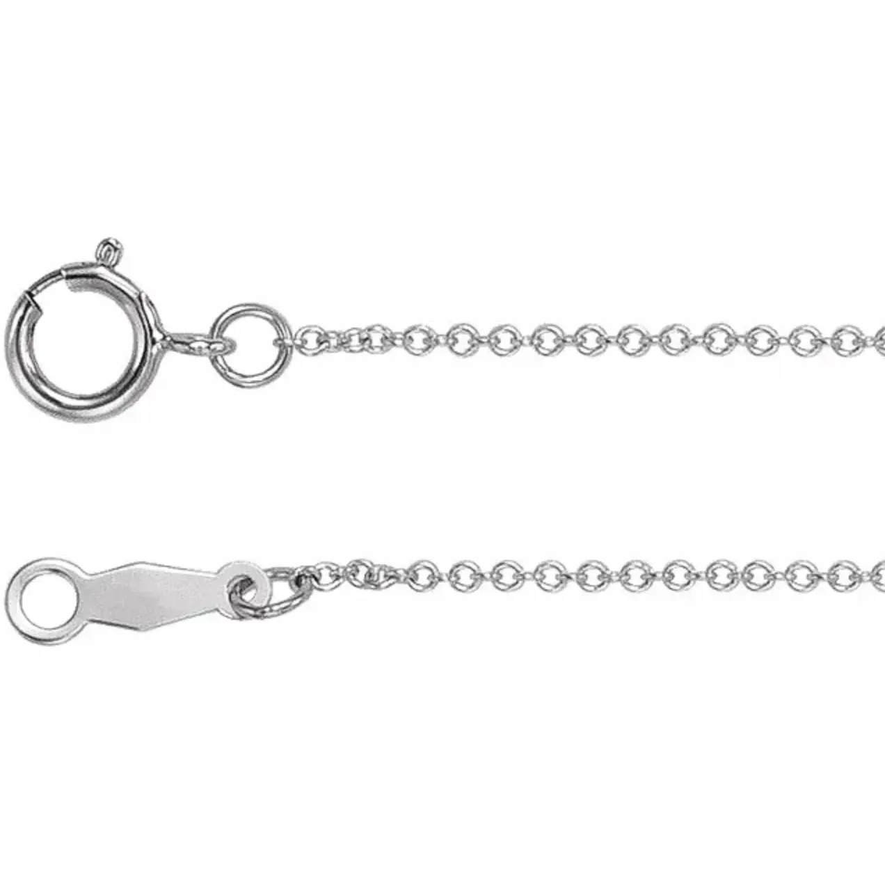 1mm Sterling Silver Cable Chain