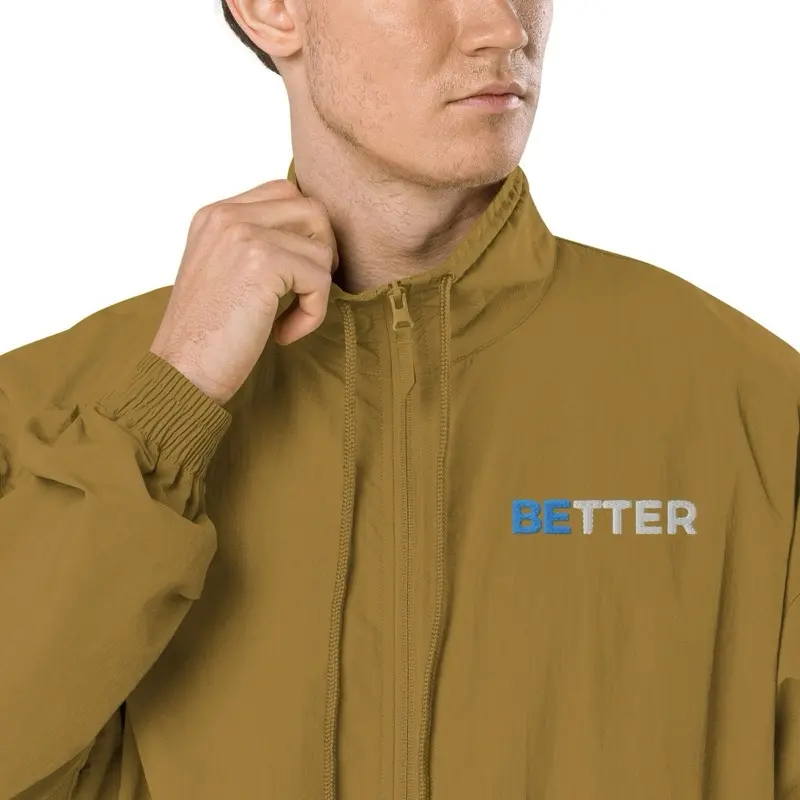 Better Recycled Tracksuit Jacket - Olive Green, Zip Closure, Comfortable Fit, Durable Design