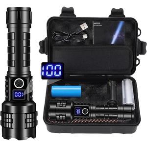 rechargeable flashlight, 1 set 5 speed mode led high lumen flashlight, super bright flashlight with holster, powerful handheld flashlight for emergency camping hiking