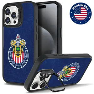 Chivas de Guadalajara Liga MX Aesthetic Design Pattern Casing For iphone 16 15 14 13 12 Plus Pro Max Flaunt Mobile Phone Case Hard TPU Tough Metal Lens frame Film With Bracket Drop Protection Shockproof Protector Vintage Fashion Trend Anti-scratch Smartph