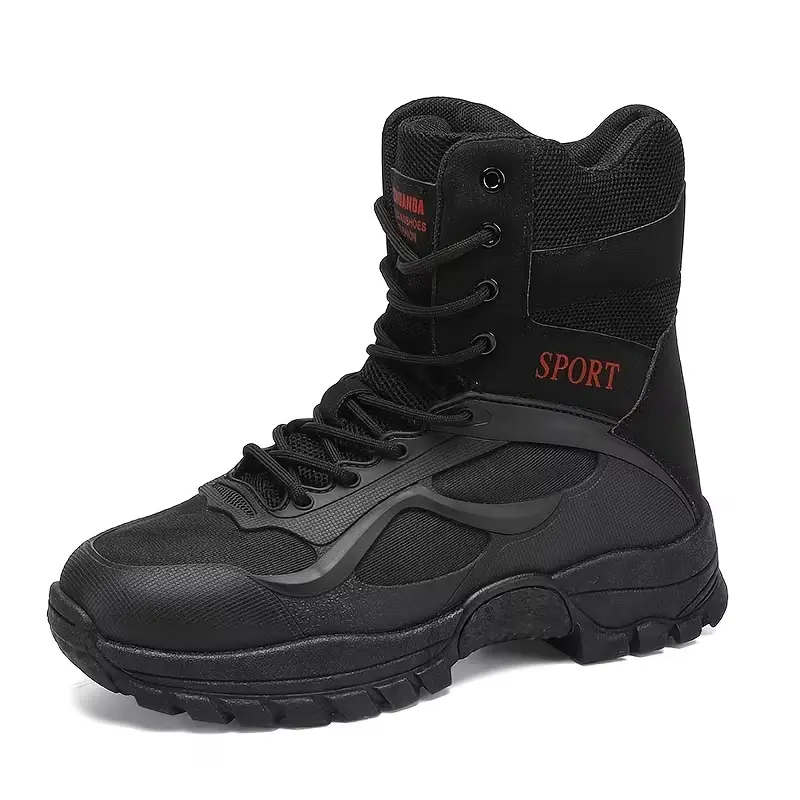 Men's Tactical Outdoor Hiking Boots - Waterproof, Lightweight, Ankle Support, Non-Slip Sole, Durable Work & Casual Sport Boot