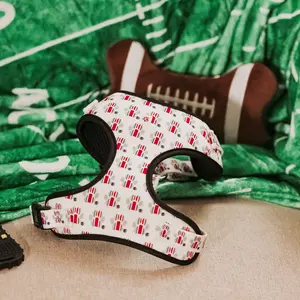 Top Rocks Helmet Paw Print Pet Harness for Dogs and Cats - Ohio State Design