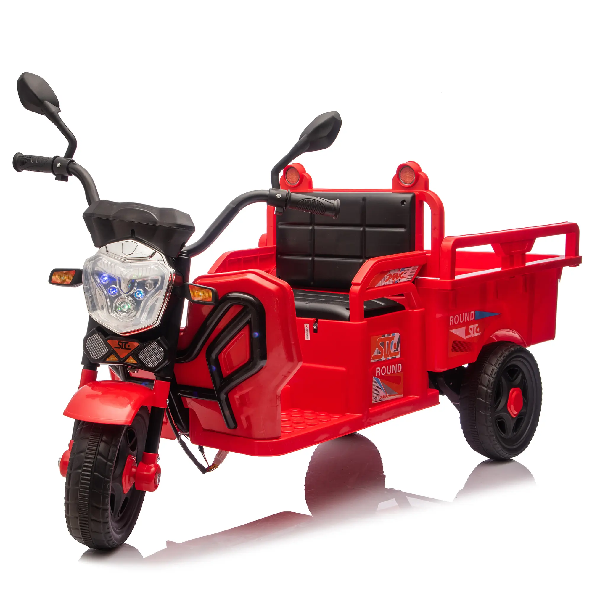 12V Kids Electric 3-Wheel Cargo Truck,2WD,Anti-Slip Wheels,Long Battery Life,Large Storage Space,Extra Wide Seat with LED Lights & Music,Stable Electric Trike for Toddlers,Recommended age: 3-
