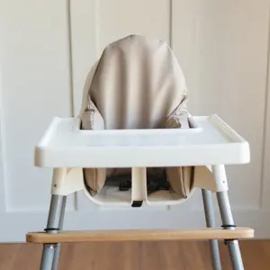 Beige Vegan Leather IKEA Antilop Cushion Cover