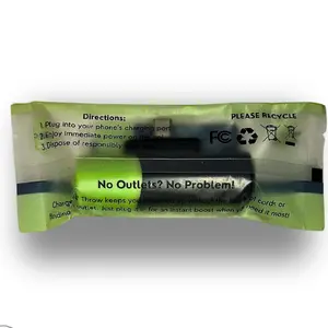 Charge n' Throw USBC - No Outlets No Problem Portable Charging Solution with Recycling Instructions