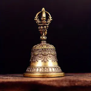 Brass Handicraft Die-casting Drop Bell Key Car Button Wind Bell Tibetan Bronze Bell Creative Gift Home Decoration Accessories