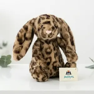 Jellycat Cobblehop Leopard Bunny Plush, Soft Stuffed Toy Doll, Lovely Gift for Her, Gift Ready with Dust Bag, NWT