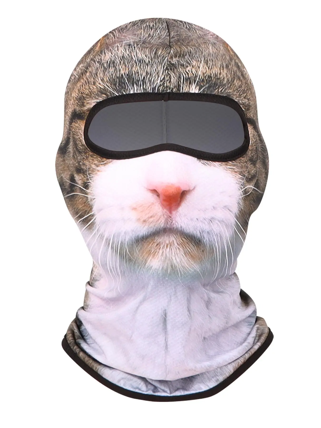 Cute Animal Print Face Mask, Breathable Sun Face Cover, Summer Outdoor Sports Cycling Face Mask, Motorcycle Helmet Liner, Cycling Accessories, Sports