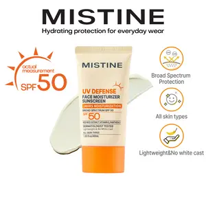 NEW【MISTINE OFFICAL】UV Defense  Face Moisturizer Sunscreen SPF 50/2 in 1-Skincare+Sunlight Protection& 24hr Moisurizer