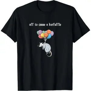 100% Premium Cotton T-Shirt Off To Cause A Kerfuffle Funny Opossum Weird Animals T-Shirt