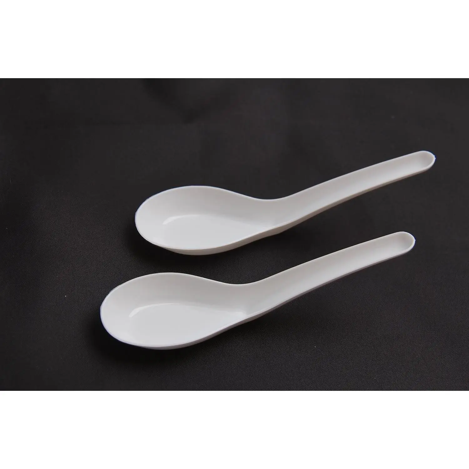 100 Pack Disposable Asian Soup Spoons,Chinese Soup Spoons Plastic Disposable White