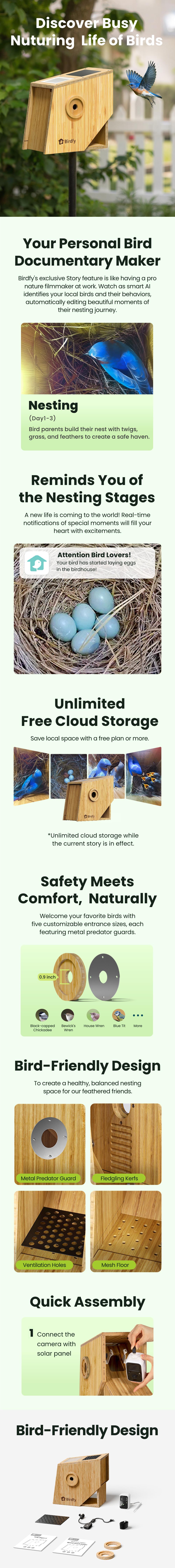Birdfy Smart Bird House with Camera | Lifetime AI Identify | Auto-Record Nesting Stages & Alerts | Remote Control | Night Vision | Battery & Solar Outdoor-Ready, Ideal For Nesting Watching Enthusiasts, SummerVibes, Petlovers Birdfy Smart Bird House with Camera | Lifetime AI Identify | Auto-Record Nesting Stages & Alerts | Remote Control | Night Vision | Battery & Solar Outdoor-Ready, Ideal For Nesting Watching Enthusiasts, SummerVibes, Petlovers