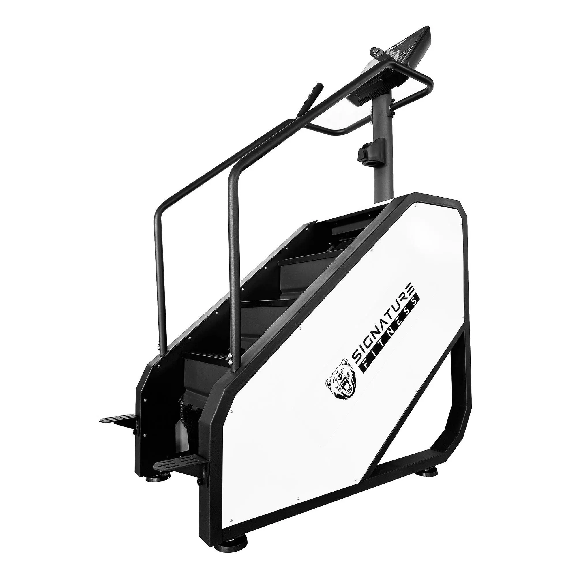 Signature Fitness Continuous Climber for Cardio and Lower Body Workouts, White Signature Fitness Continuous Climber for Cardio and Lower Body Workouts, White