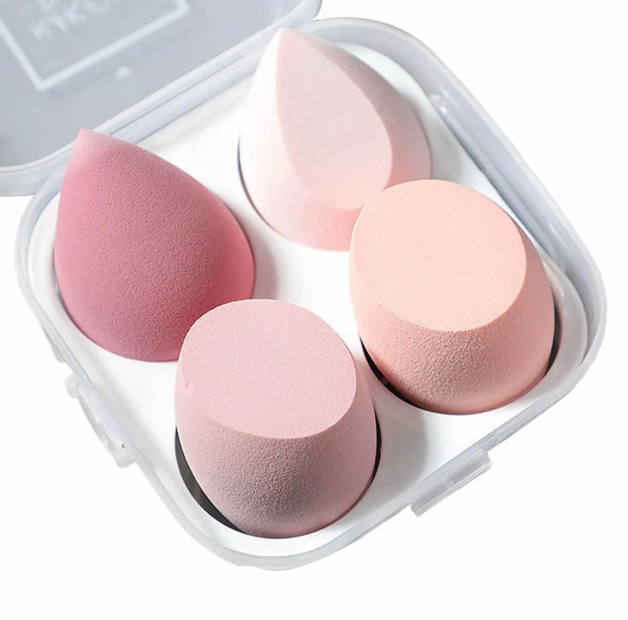USA | Nebula Glitz | 4 Pcs Makeup Sponge Set | Blender Sponges  for Liquid, Cream, and Powder, Multi-colored Makeup Sponge (Pink)