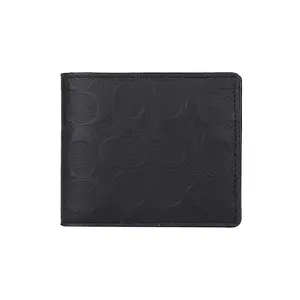 COACH Men's 3-in-1 Wallet with Detachable Card Case in Embossed Crossgrain Leather