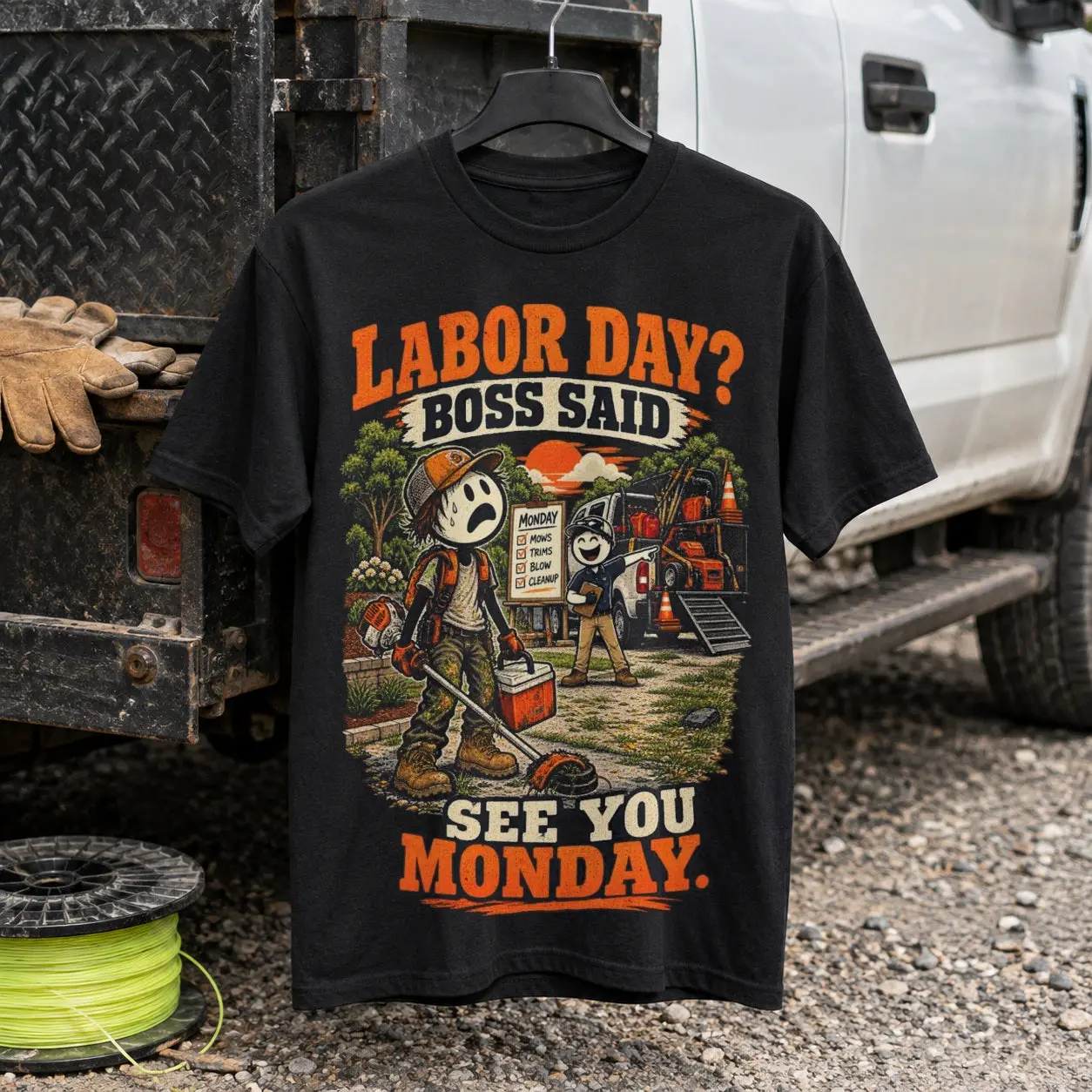 Labor Day? Boss Said See You Monday. | Lawn Care T-Shirt