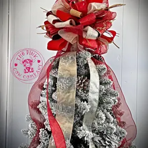 Red Burgundy & Gold Christmas Tree Topper