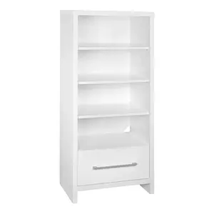 ClosetMaid 165100 Decorative Media Storage Tower Bookcase with Drawer, White