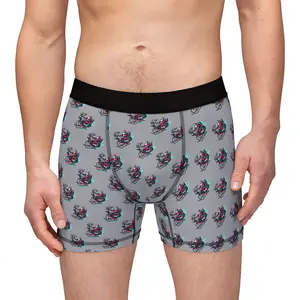 Cyber Santa with Sleigh Men's Boxers, Comfortable Underwear, Gift for Him, Unique Boxer Briefs, Everyday Wear, Stylish Men's Undergarments
