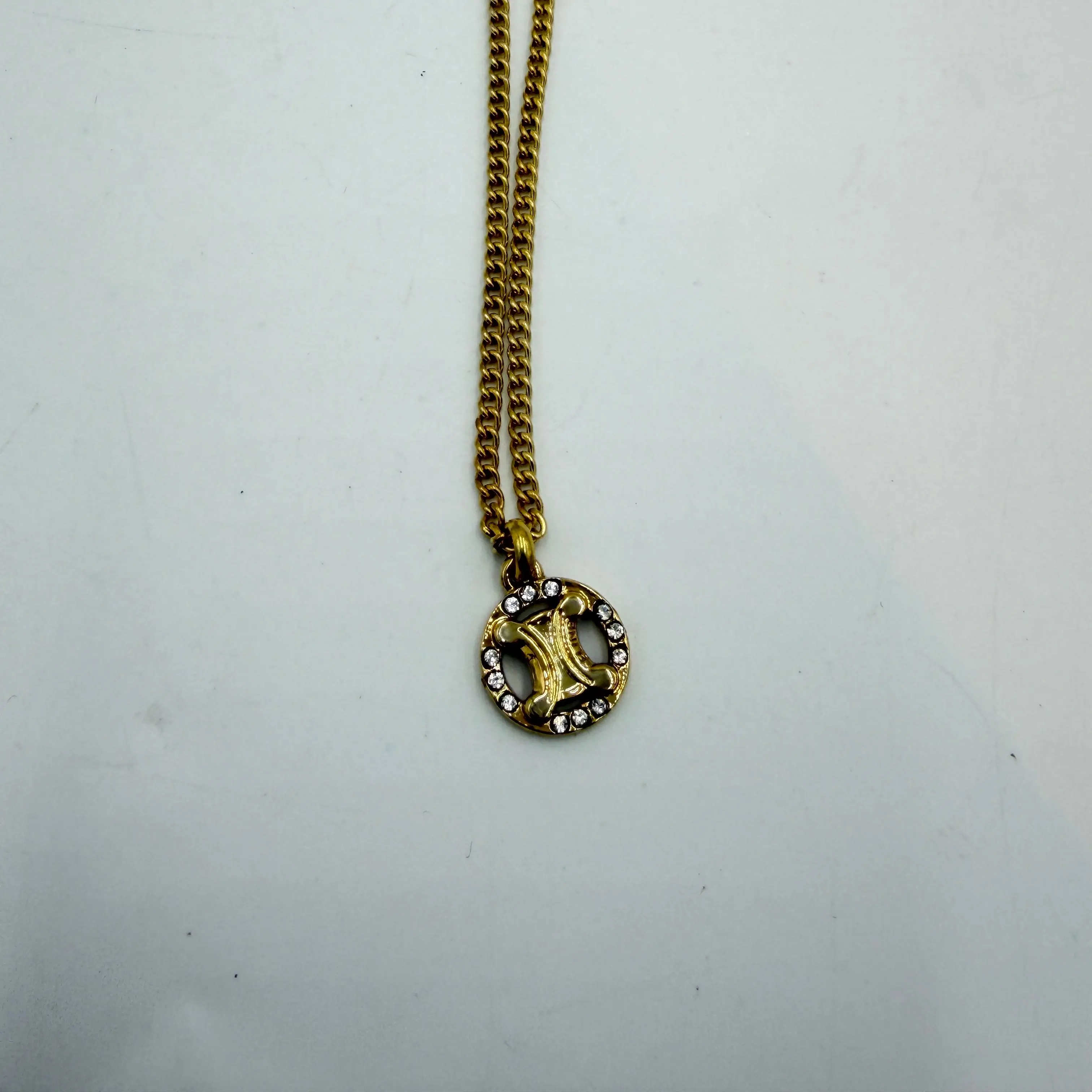 Pre-owned CELINE Triomphe Necklace 58cm