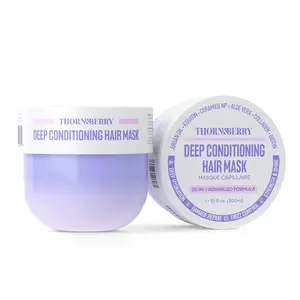 Deep Conditioning Hair Mask For Damaged Hair And Growth | Rosemary Mint Strengthening Hair Masque For Curly Dry Strands | Hydrating Keratin Treatment With Biotin, Collagen, Coconut, And Argan Oil