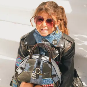 Pre-owned denim Tote Bags Christian Dior Speedway Mini Saddle Bowler Blue