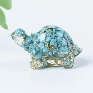 Tortoise Sculpture Elegant Faux Turtle Figurine Exquisite Epoxy Resin Table Centerpiece for Home Office or Car Decor Faux