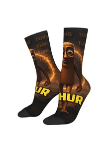 Italian Brain Rot Tung Tung Tung Sahur Meme Sock for Men