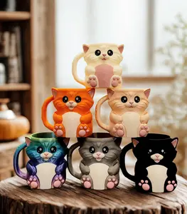 Pint Ice Cream Holder Cat Mug – Fits most pint size ice cream, Keeps Hands Warm, Spoon & Snack Storage