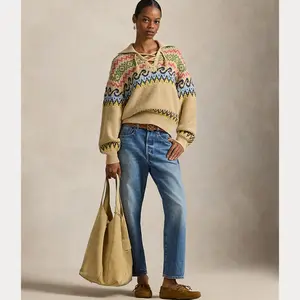 Polo Ralph Lauren - Fair Isle Lace-Up Sweater