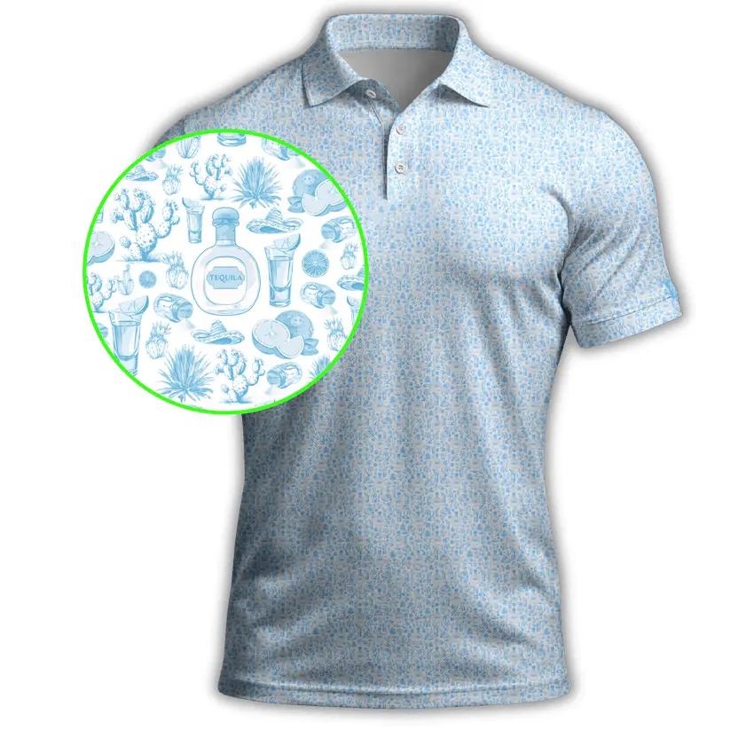Lightweight Tequila Blanco Polo Shirt featuring Breathable Comfort and Casual Golf Course Vibes