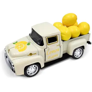 Decor with Mini Fake Lemons Decorations for Home Kitchen Farmhouse Tabletop Centerpiece Summer Tiered Tray Lemonade Stand Amalfi Coast Party Favor, Cream