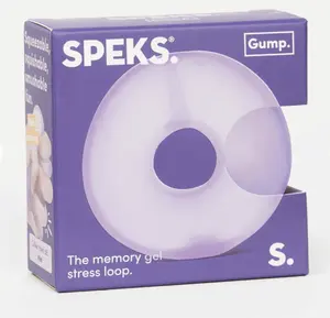 SPEKS Donut-Shaped Fidget Toy - Translucent Purple, Soft, Satisfying Squish, Compact Anxiety Relief Toy for 12 Years Above