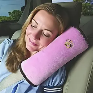 Car Seatbelt Shoulder Protector, Cute Long Plush Safety Belt Pad, Breathable Cushion Vehicle Shoulder Protection, Adjustable Fixed Holder, Car Interior Accessory, Girly Car Accessories
