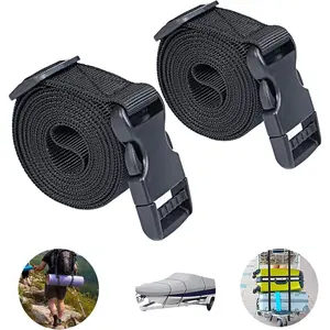 Straps with Quick Release Short Nylon Straps for Backpack Lashings Camping Gear Sleeping Bag Mattress Conveyor Belt Luggage