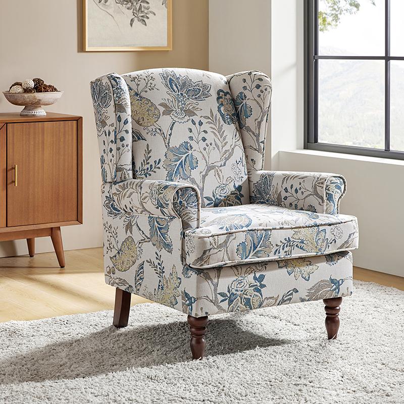 Hulala Centaurs Upholstered Armchair, Traditional Style, Upholstered in cozy fabric, Strong and Durable wooden, Soft outline, Unique pattern
