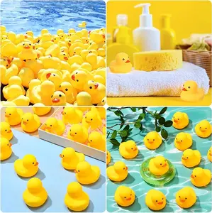 Pack of 10 Fun Car Accessory Figurine Display Gift Rubber Duck For Boy For Girls and Gifting