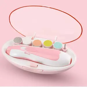 1pc Baby/Toddler 6-In-1 Electric Nail File With Anti-Scratch Guards, Children's Nail Care Tool Set