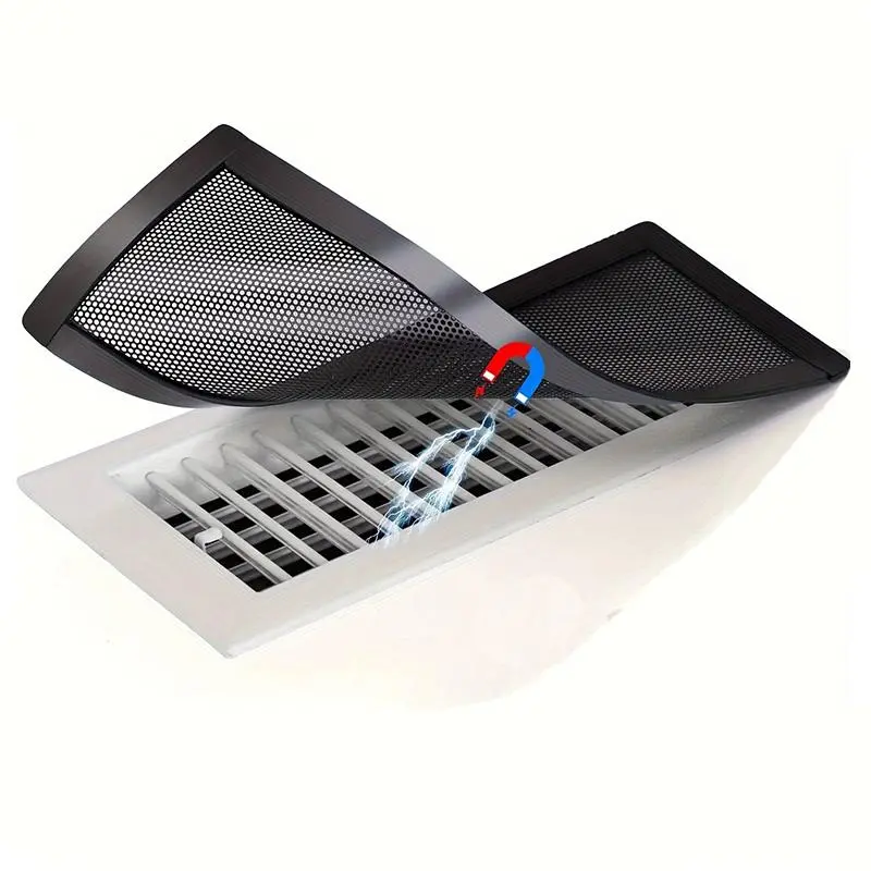 Magnetic Vent Covers Durable for Home Use, No Harmful Chemicals, Home Sizes 4x10 Inch PVC Mesh Grille, Dust & Debris Prevention, Pest Control, Ideal for Ceiling & Floor Vents, Airflow