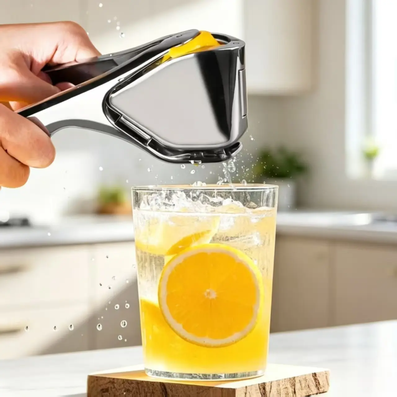 Stainless Steel Citrus Juicer, Handheld Lemon Squeezer,Home Essential Kitchen Essential Easy Juice Press