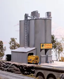 Walthers Cornerstone 933-3218 Medusa Cement Company - Kit - 5-3/8 x 4-1/2 x 8-1/4" 13.6 x 11.4 x 21.0cm, N Scale