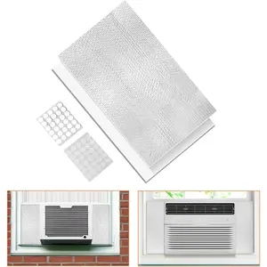 Window air conditioner insulated foam panels winter surround insulation side panel with top seal strip for window ac unit indoor