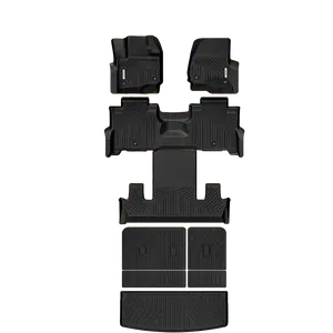 OEDRO Floor Mats for 2018-2025 Ford Expedition 7-Seater (Not Fit MAX/L Model), Custom Fit TPE All Weather Trunk Mat with Backrest for Ford Expedition Accessories