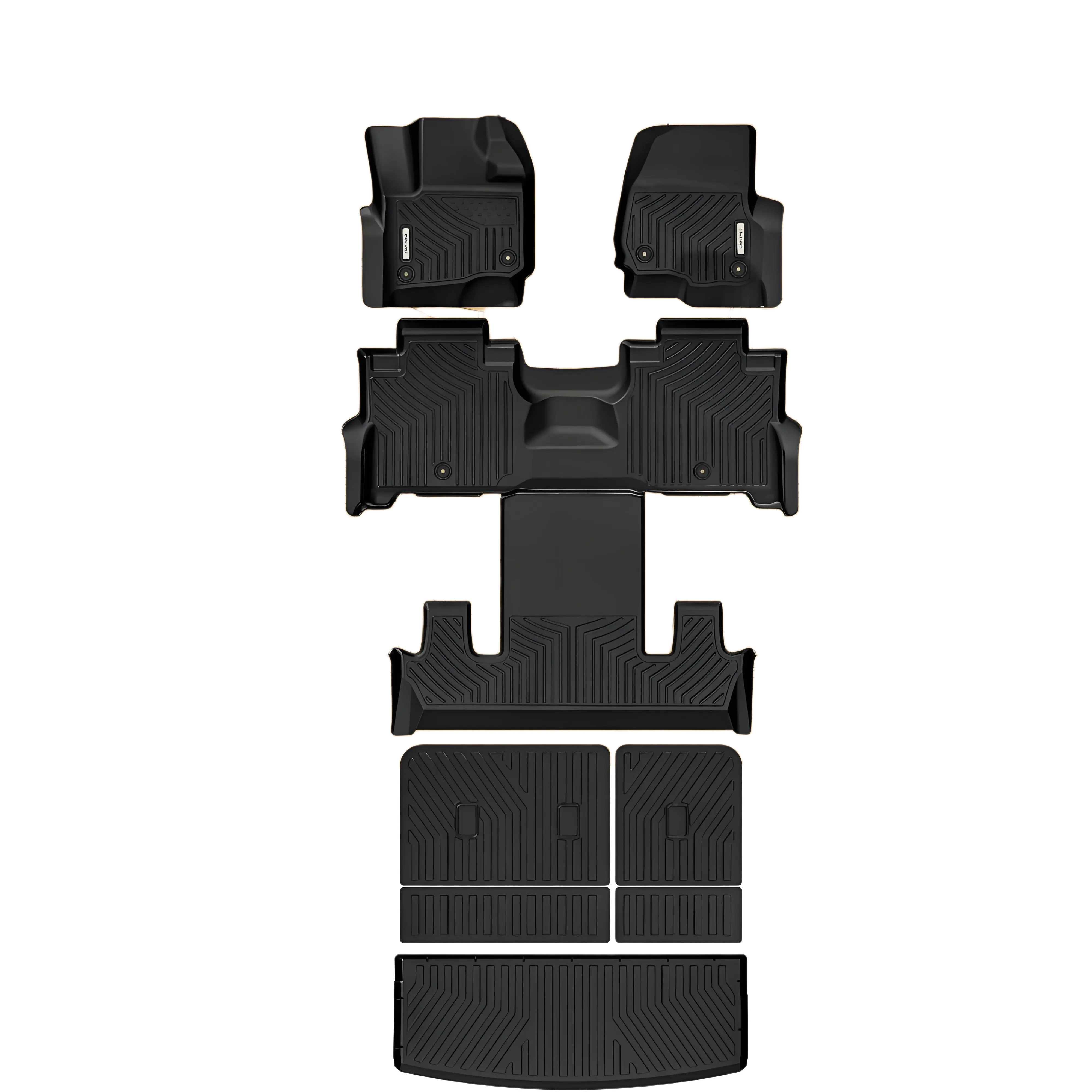 OEDRO TPE Floor Mats fits 2018-2024 Ford Expedition 2ND Row Bucket Seats, All Weather, Waterproof