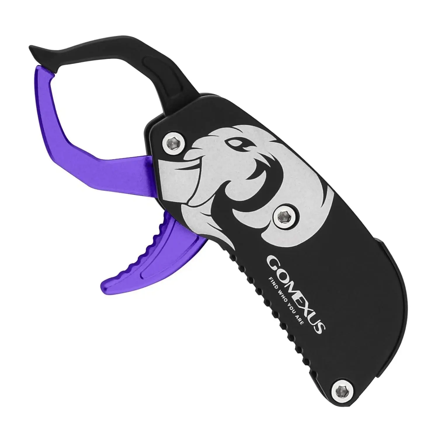 GOMEXUS Mini Handheld Fish Lip Gripper, 6061 Alloy Lightweight Aluminum Grabber, Pocket-Size with Wrist Lanyard, Convenient Catch & Release Fishing Tool for Anglers, Gift for Fisherman, Convenience, Pocket‑Size Power