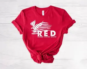 On Friday We Wear Red Shirt, USA Veteran, and American Flag Shirt - Remember Everyone Deployed