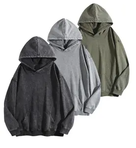 3 Pack Casual Oversized Hoodies Washed Pullover Unisex Women Acid Wash Plain Preppy Hoodie Couple‘s Streetwear Vintage Hooded Sweatshirt